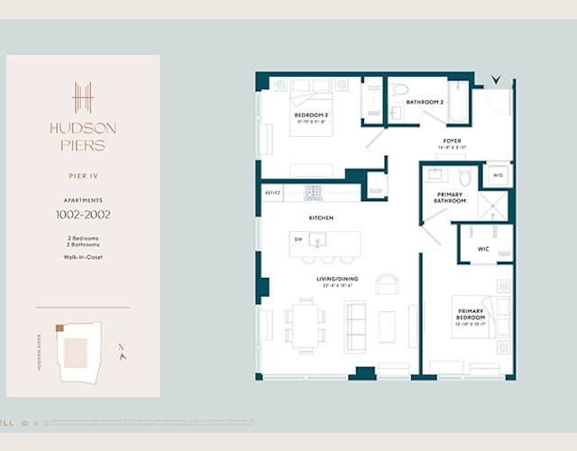 2 Bedrooms floor plan