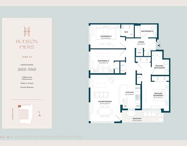 3 Bedrooms floor plan