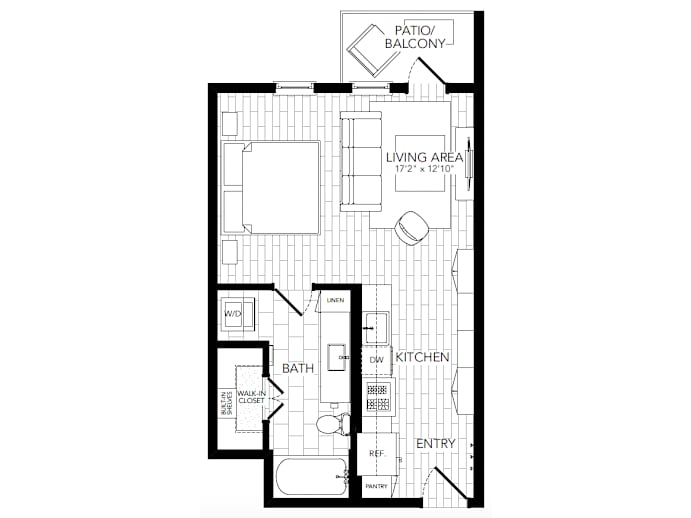 Floor-plan diagram at AVE Paradise Valley.