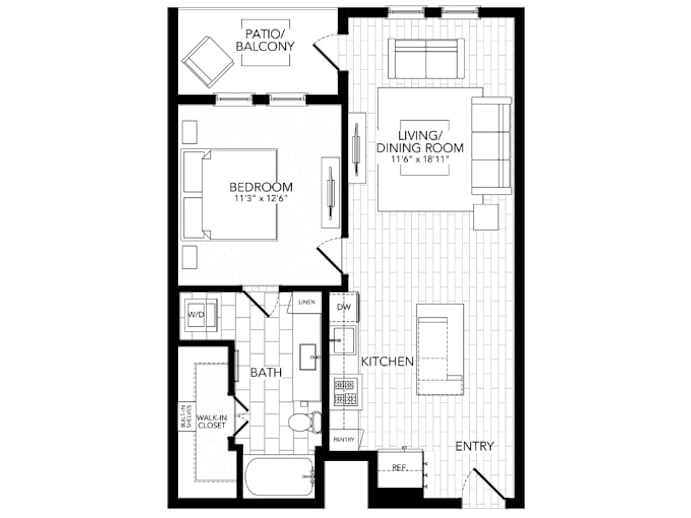Floor-plan diagram at AVE Paradise Valley.