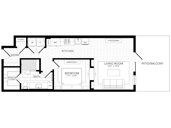 Floor-plan diagram at AVE Paradise Valley.