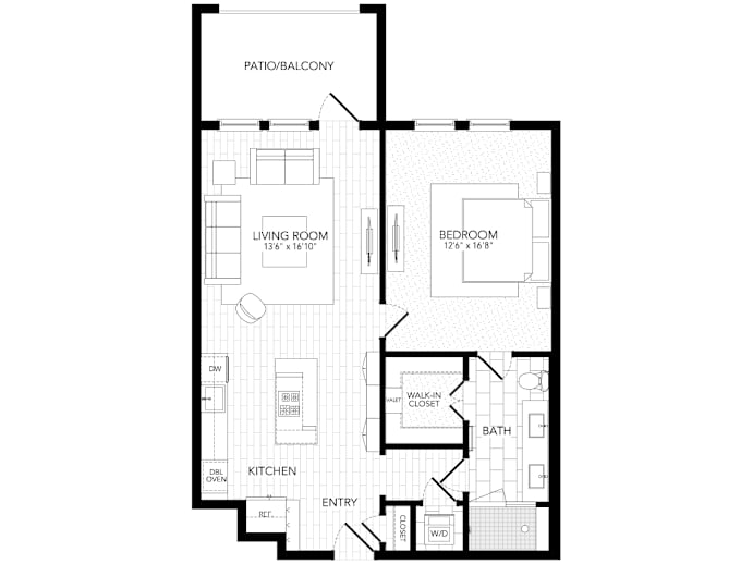 Floor-plan diagram at AVE Paradise Valley.