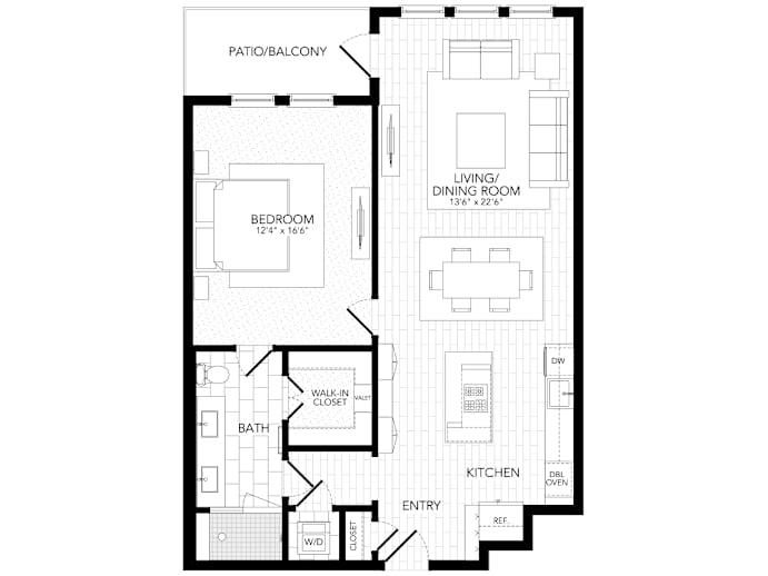 Floor-plan diagram at AVE Paradise Valley.