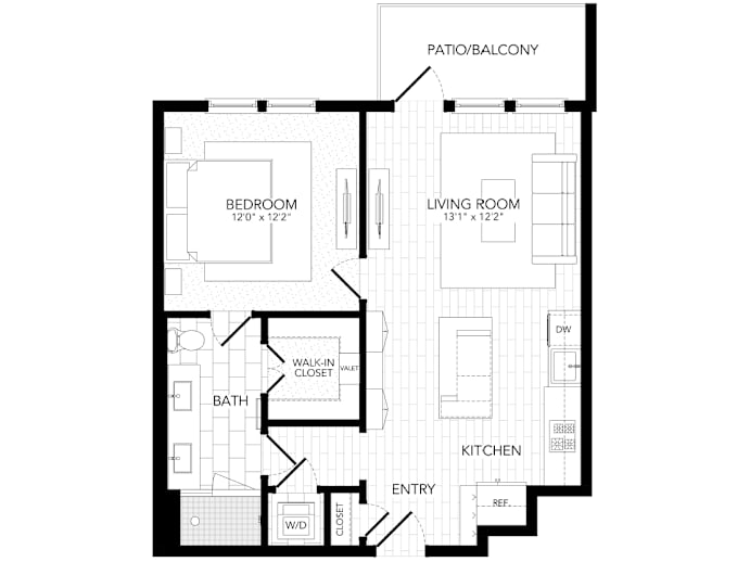 Floor-plan diagram at AVE Paradise Valley.