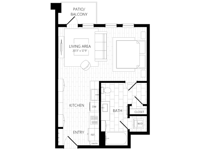 Floor-plan diagram at AVE Paradise Valley.