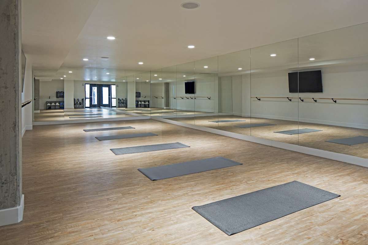 Yoga studio with mirror at 5550 Hollywood, Los Angeles, 90028