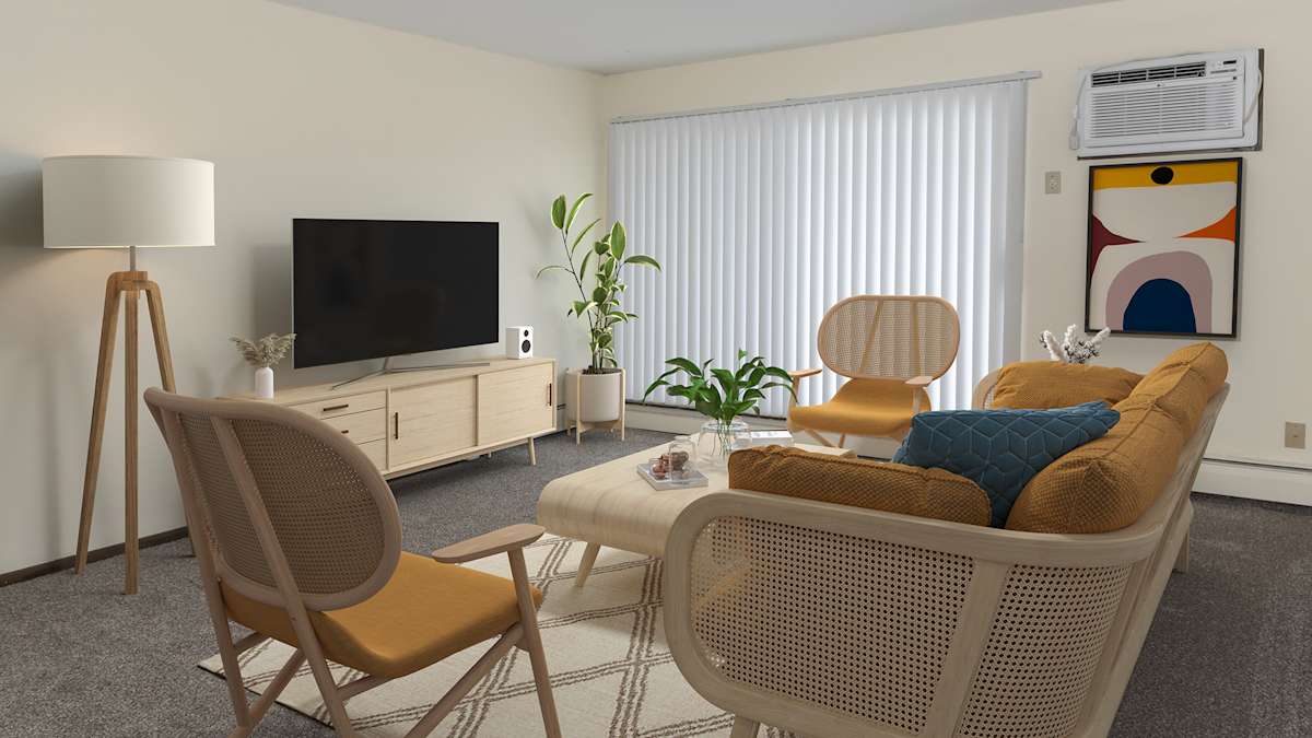 River Pointe Apartments living room - Fridley, MN
