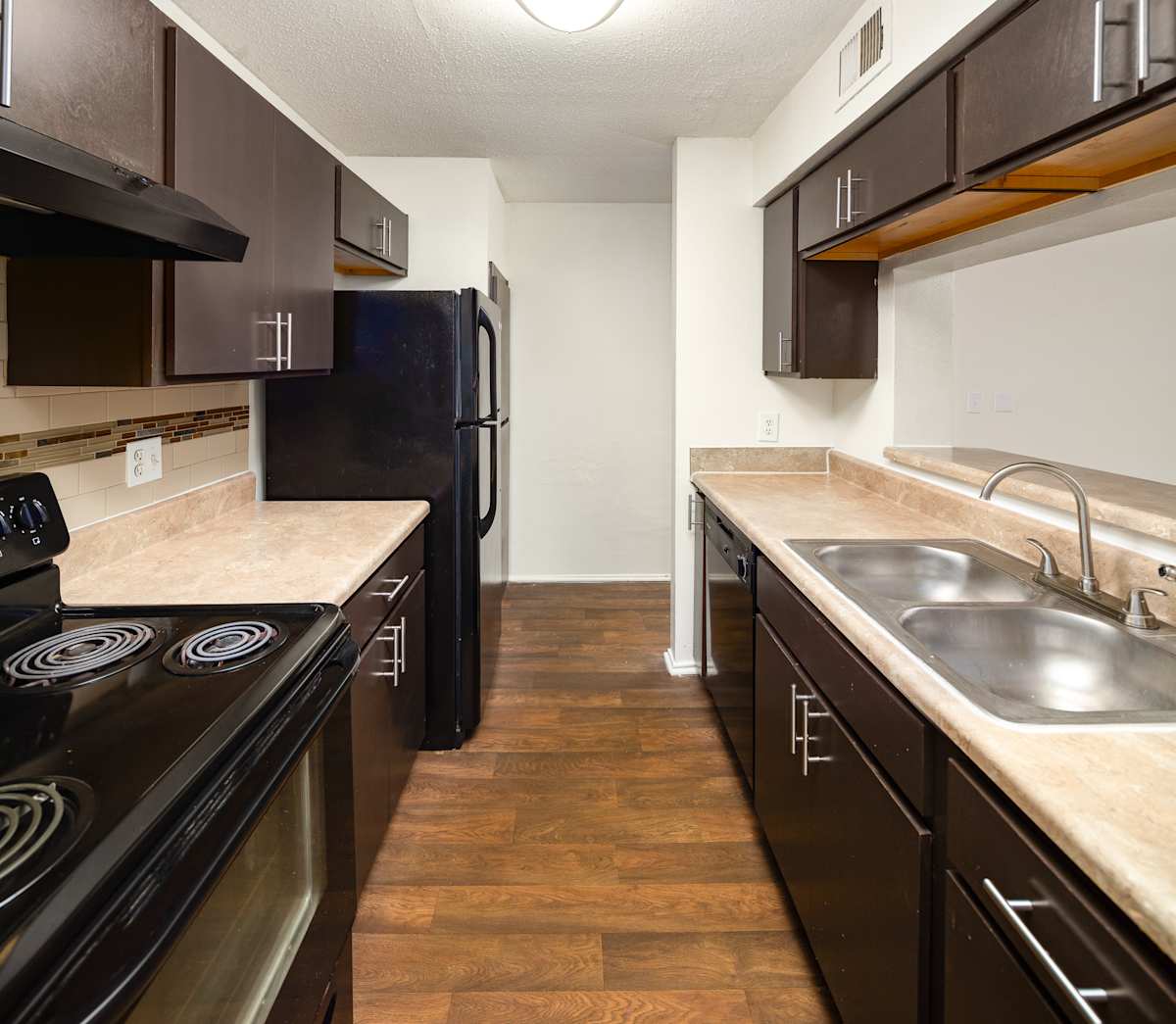 Arbor Mill living room with vinyl plank flooring - Norcross, GA