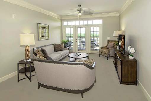 Greystone Pointe apartment living room - Knoxville, TN