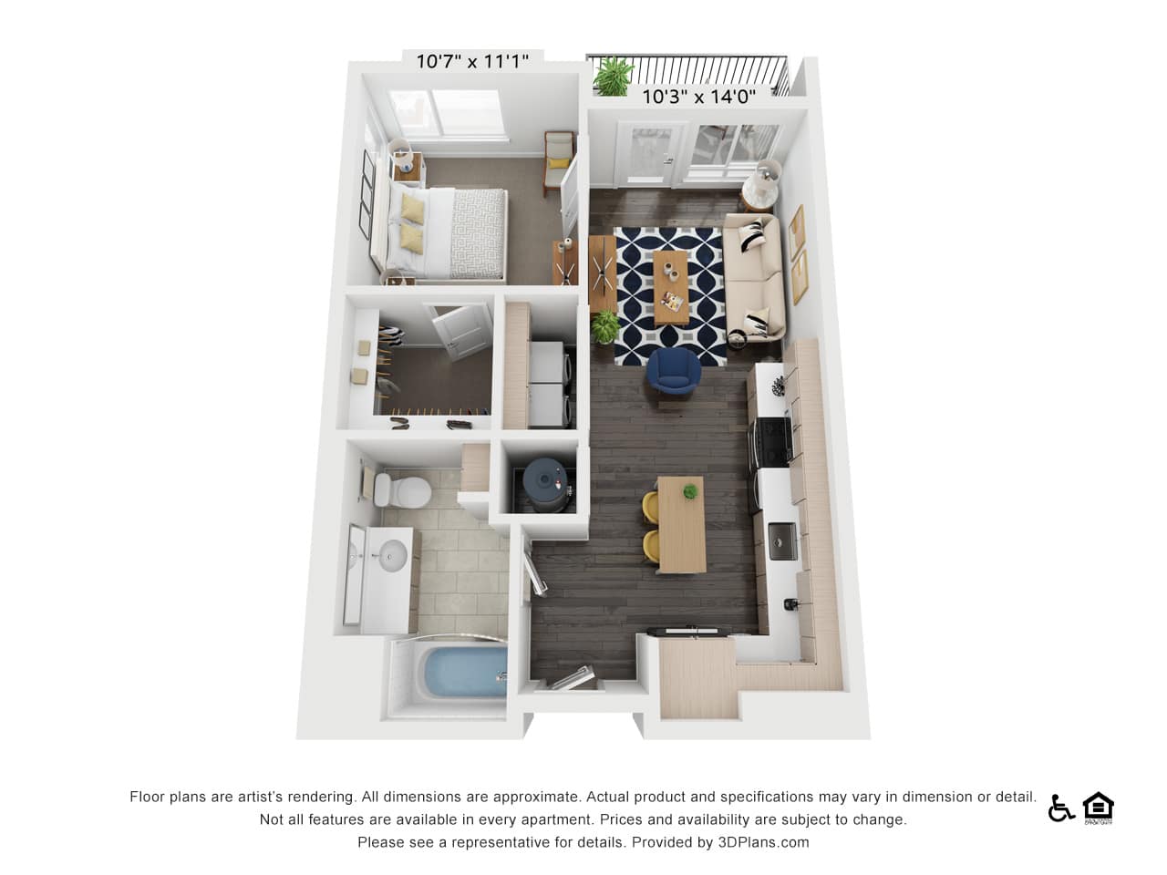 LoHi House Apartments A1 floor plan