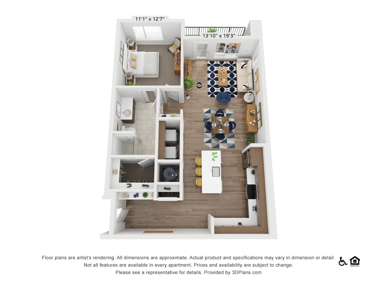 LoHi House Apartments A6 floor plan