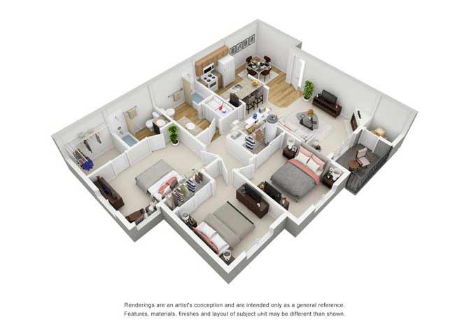 Grande 3 Bedroom Floorplan