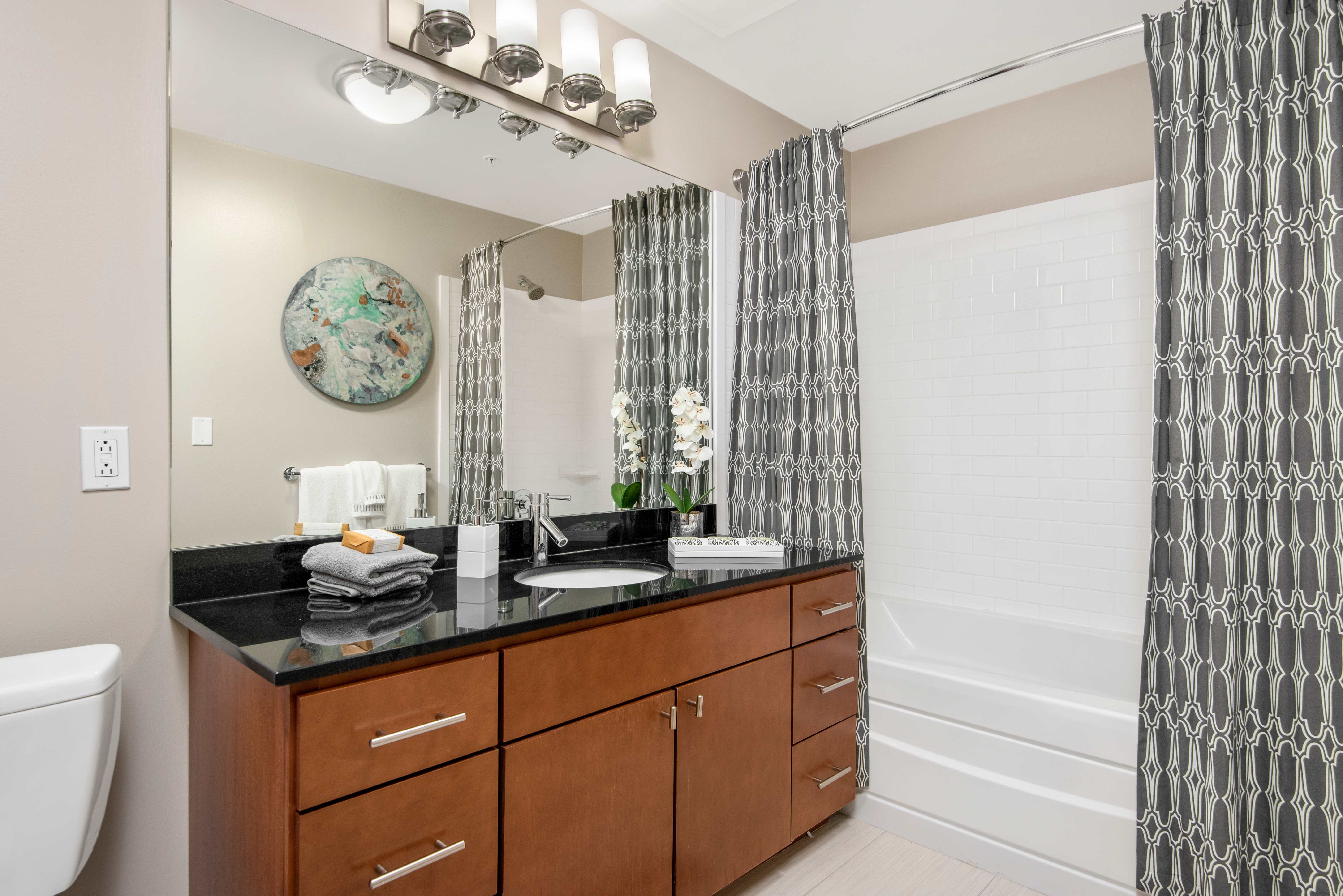 Oak Park Place apartment bathroom vanity - Oak Park, IL