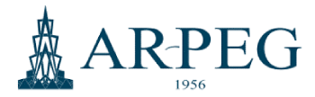The image features the ARPEG logo, which includes a tower-like structure and the year 1956.