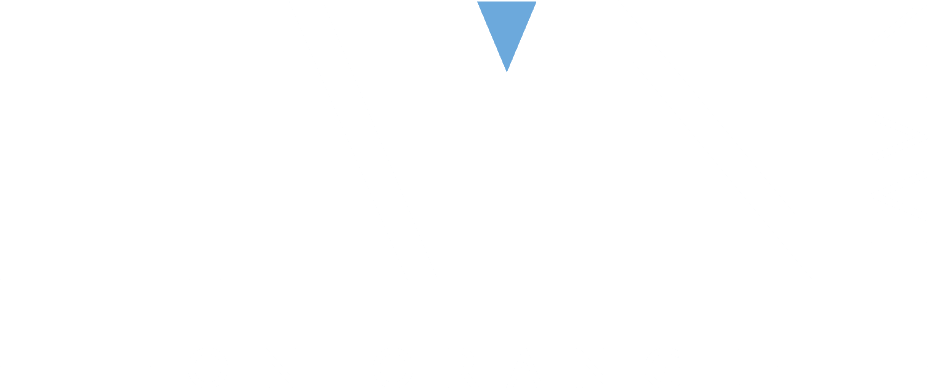 A blue triangle on a white background.