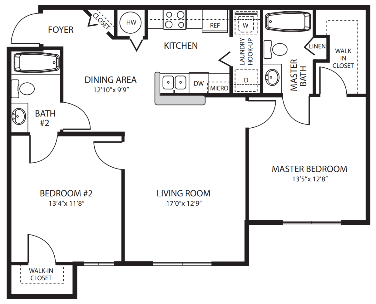 2x2 floor plan