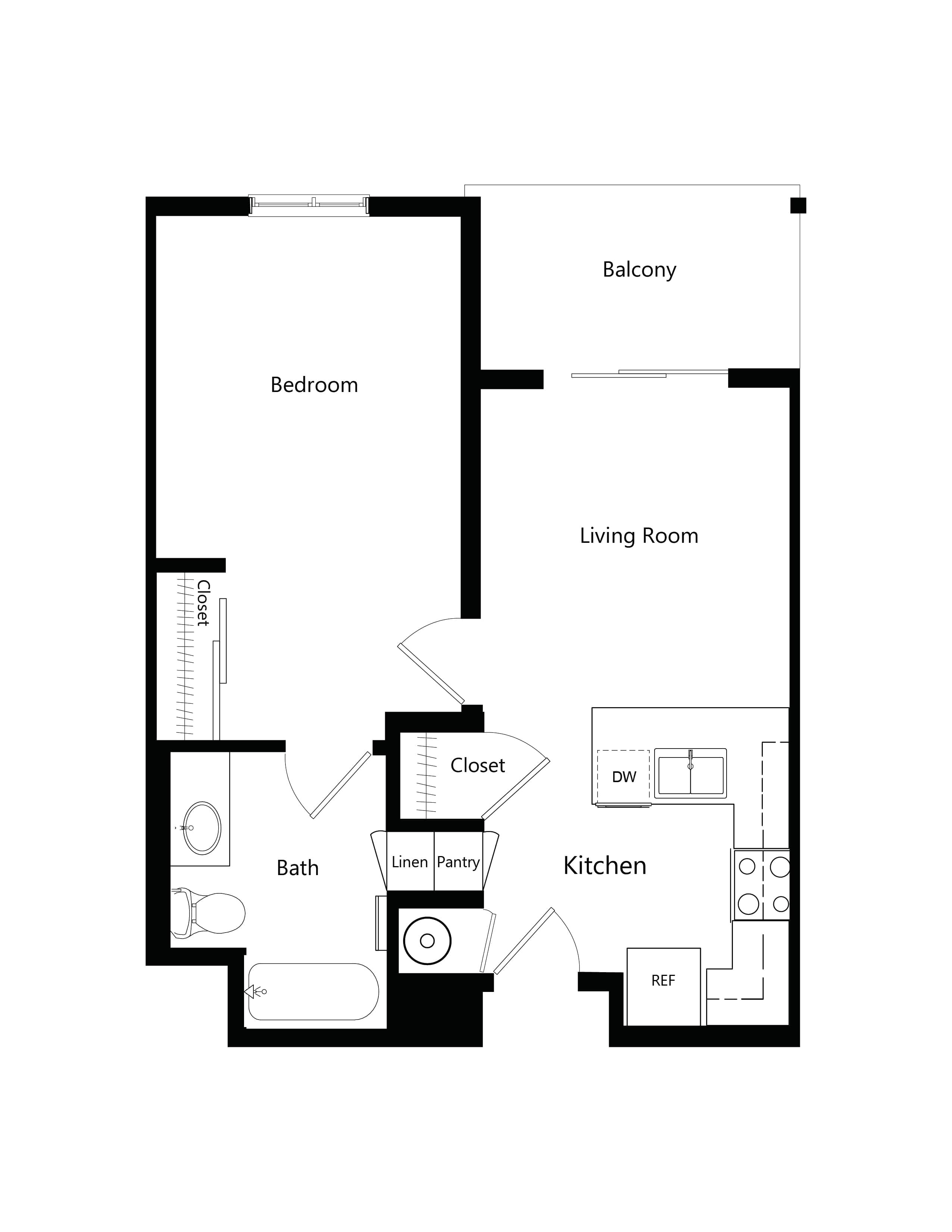 1AX floor plan