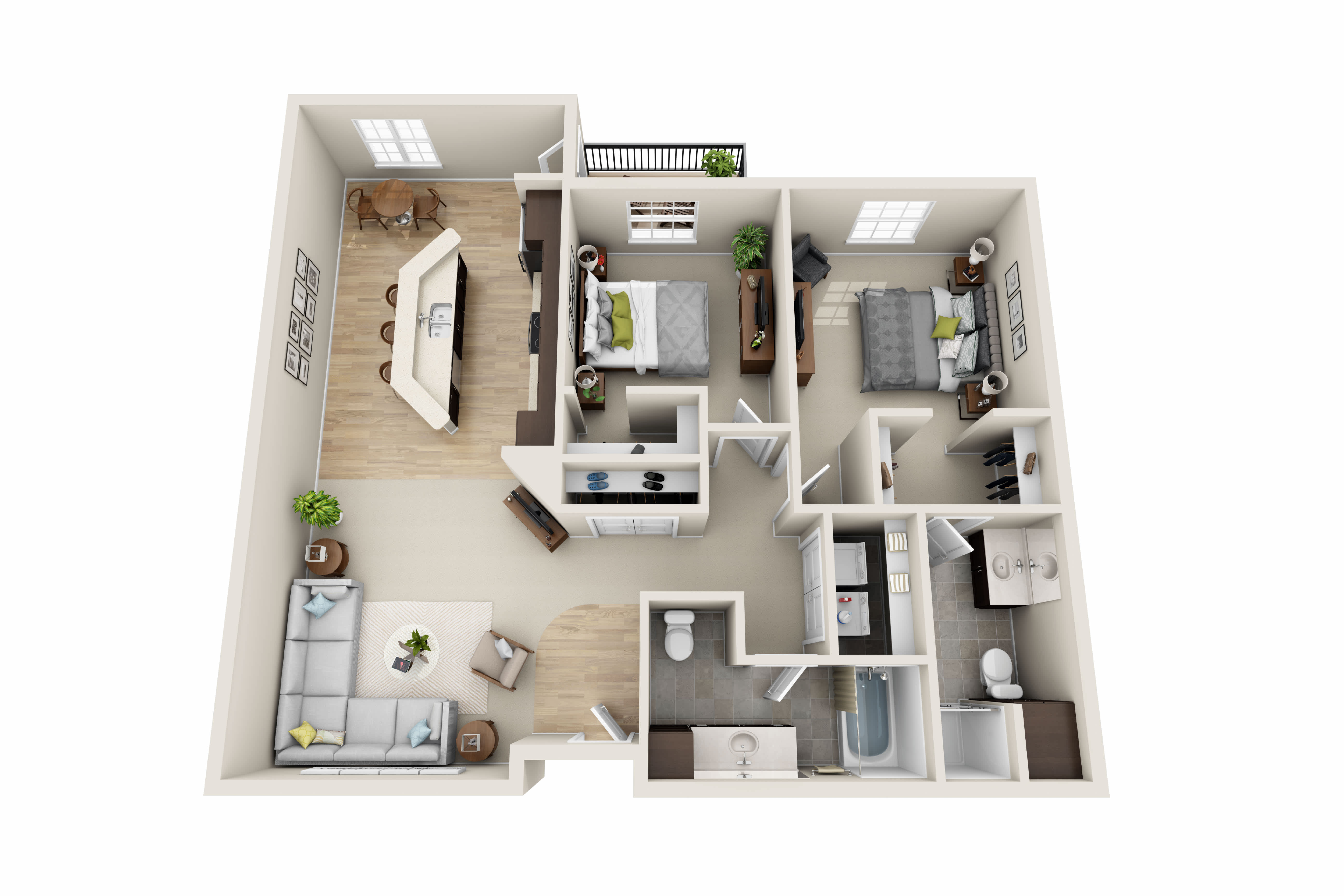 Cardinal Point Apartments B3 floor plan