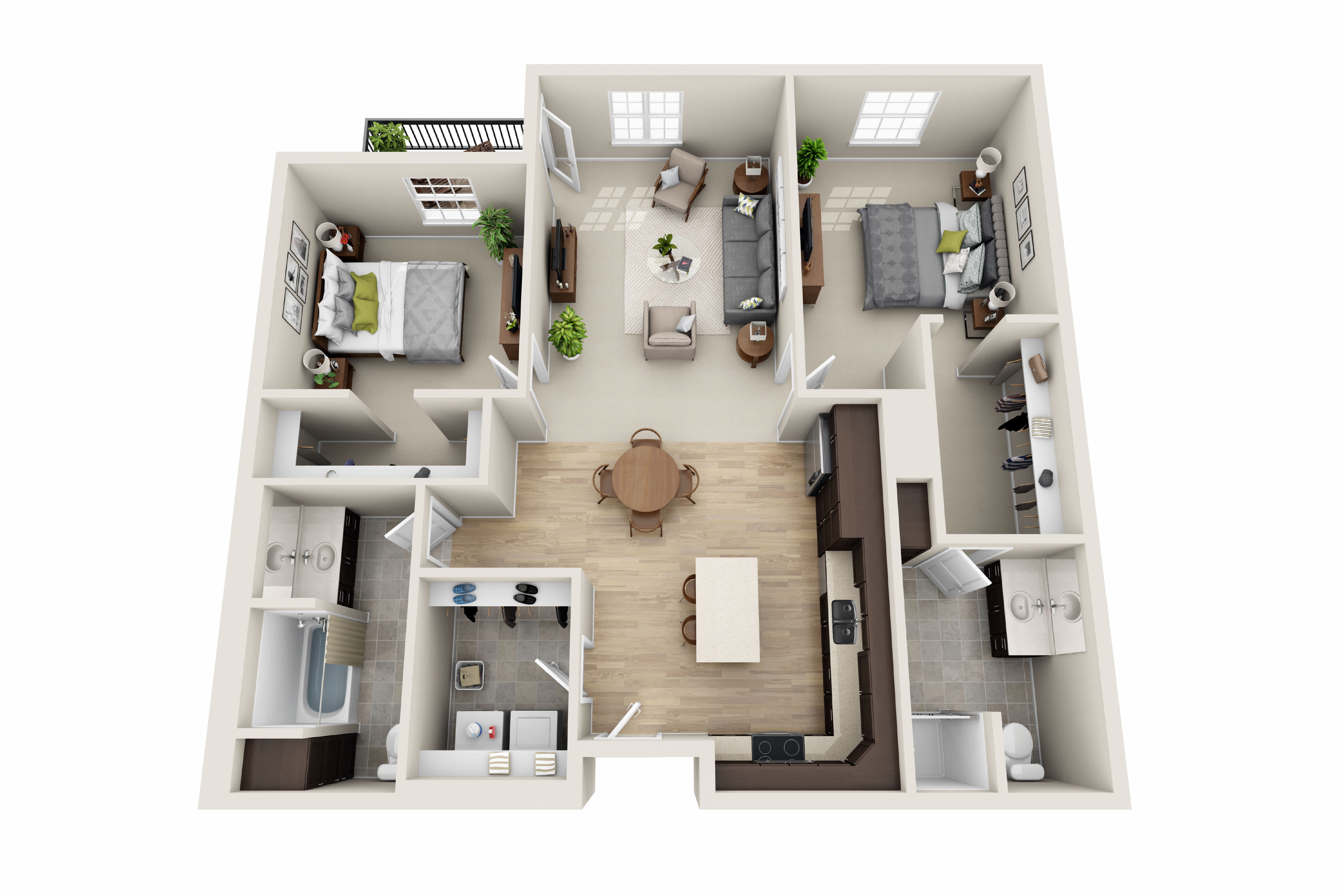 Cardinal Point Apartments B4 floor plan