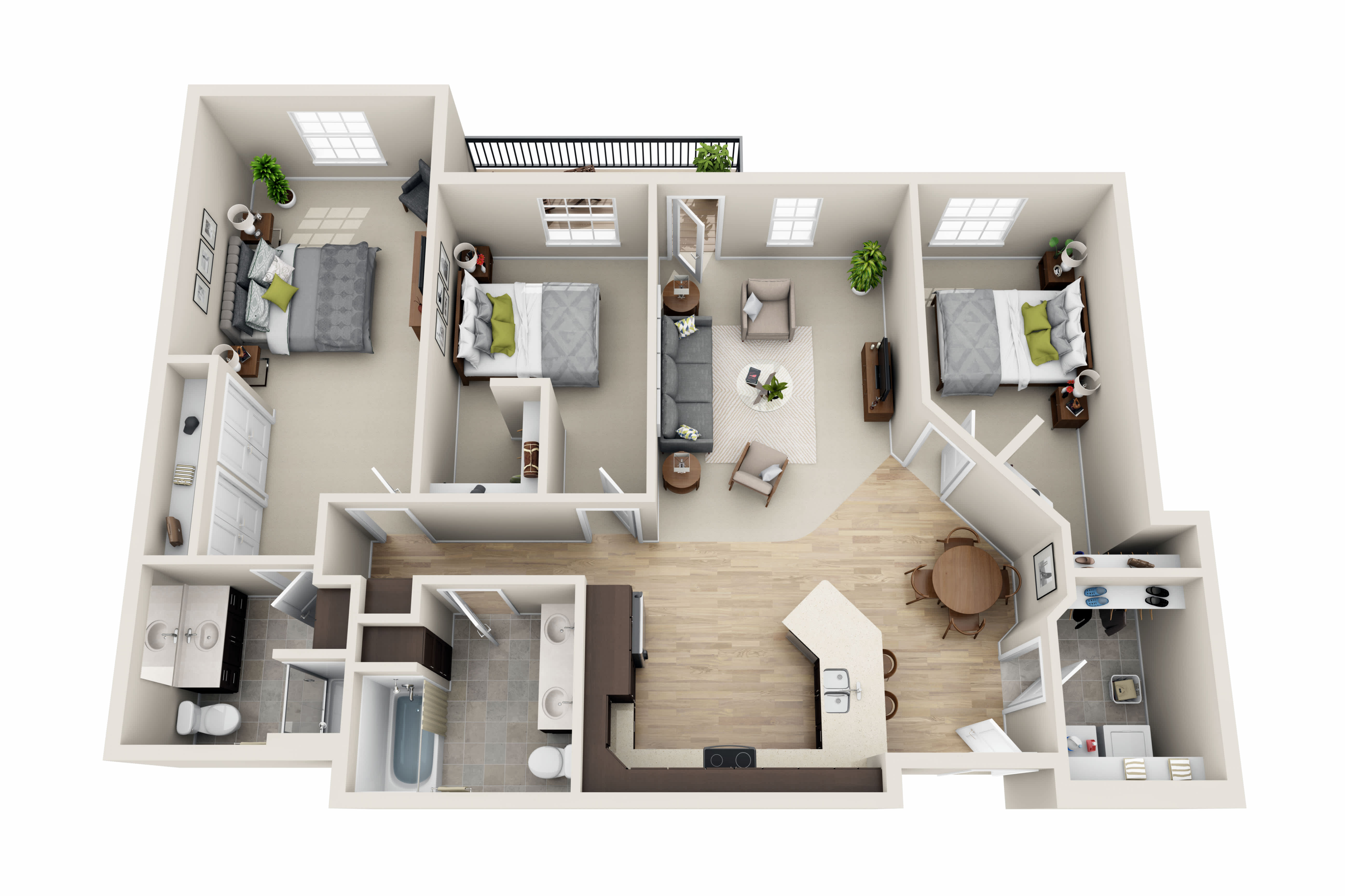 Cardinal Point Apartments C1 floor plan