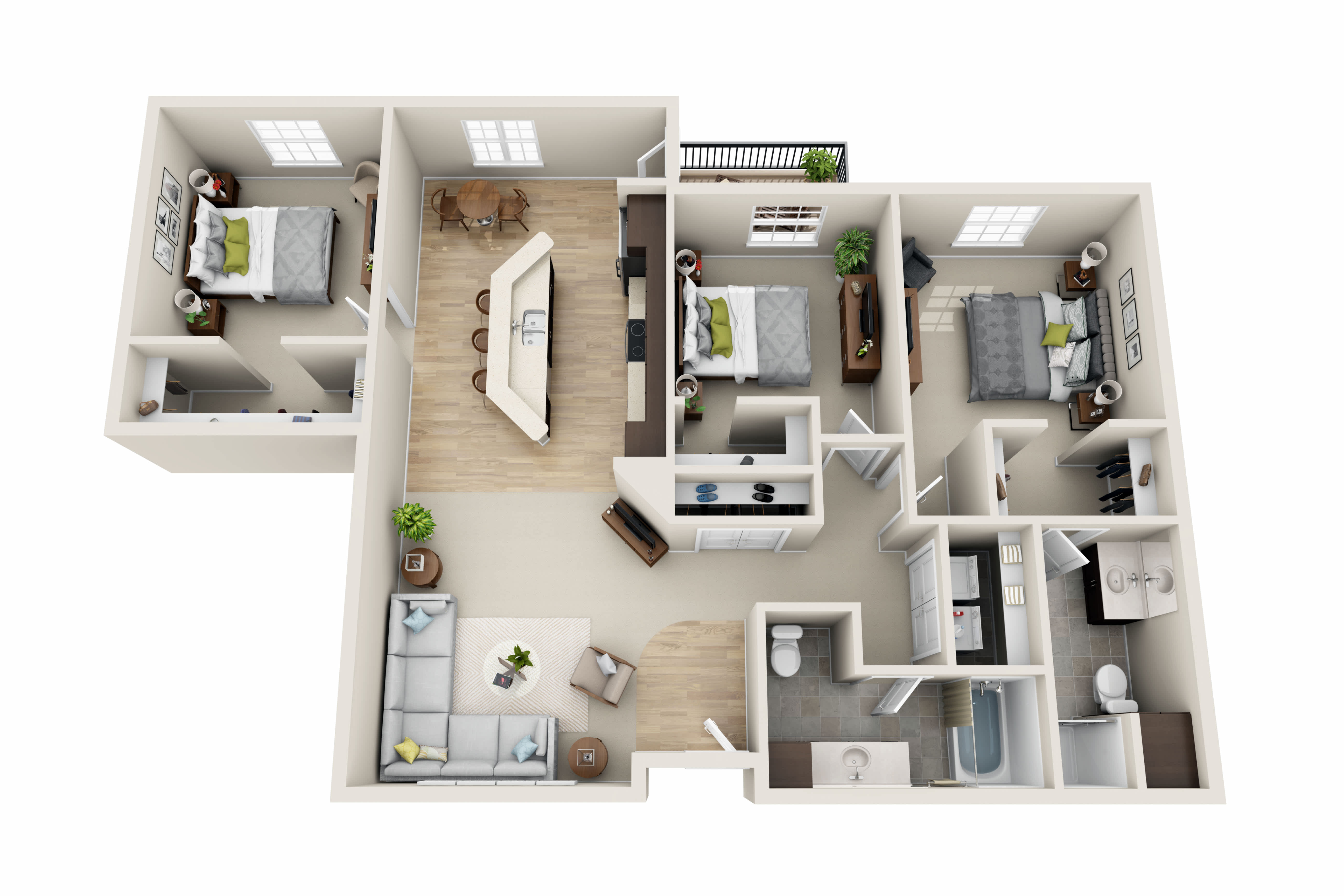 Cardinal Point Apartments C2 floor plan