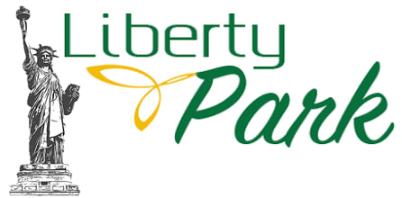 the liberty park logo with the statue of liberty