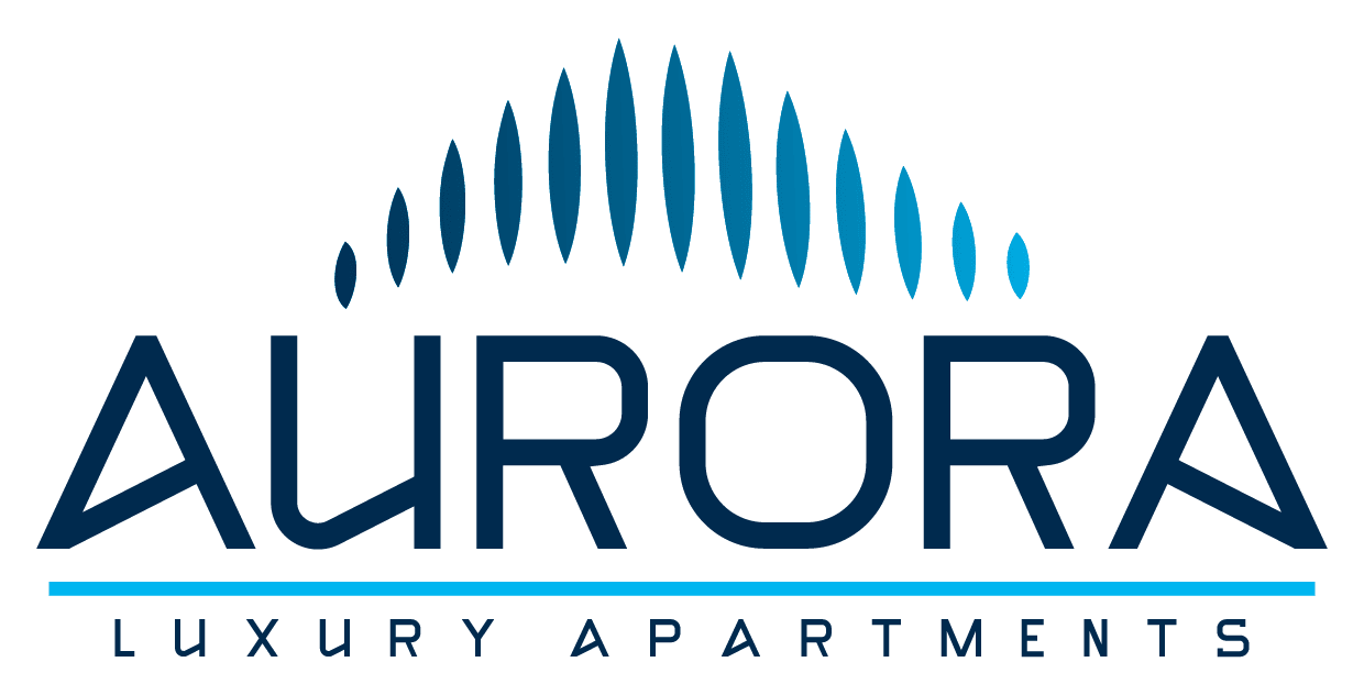 the logo for aurora luxury apartments