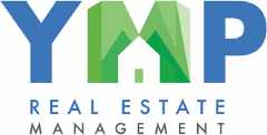 The image is a logo for a real estate management company.
