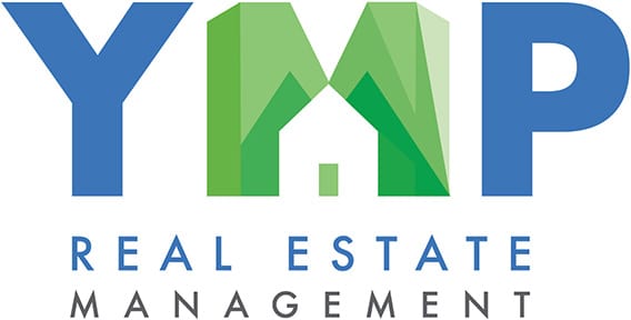 The image is a logo for YMP Real Estate Management.