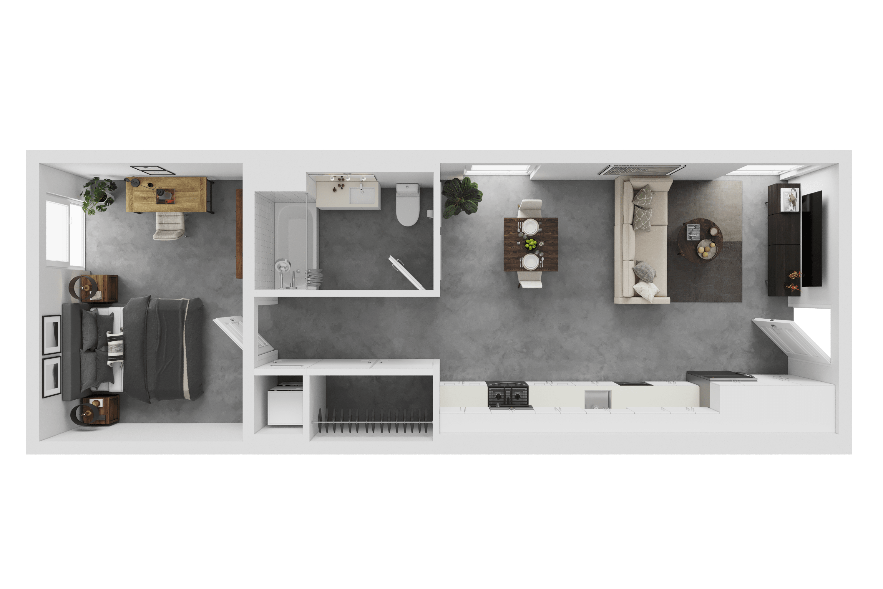 1 Bed / 1 Bath floor plan