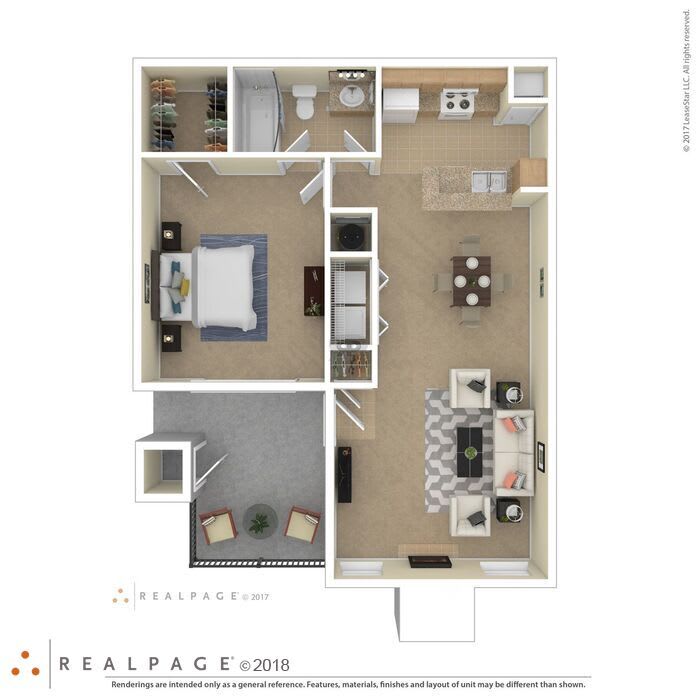 One Bedroom floor plan
