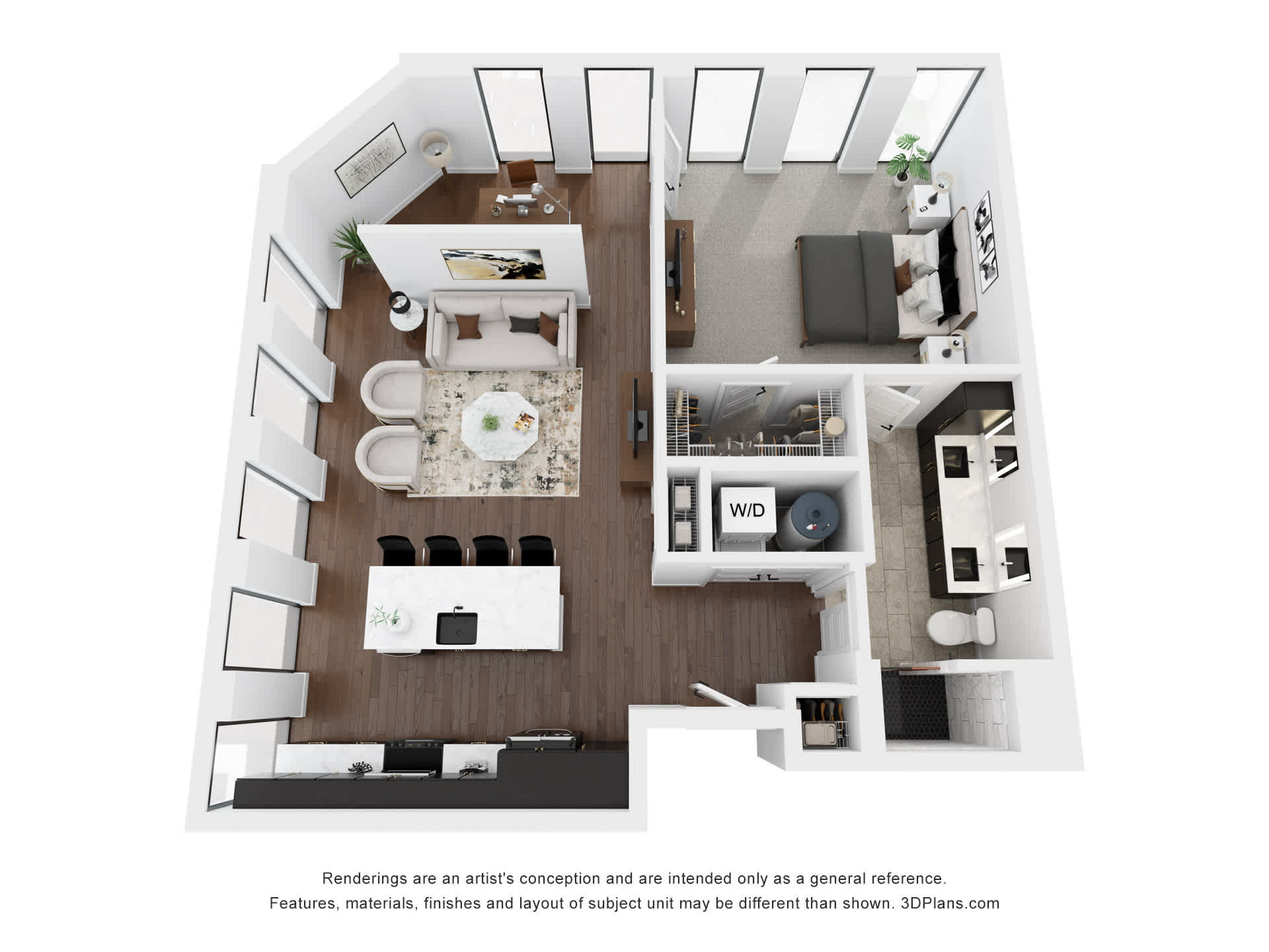 A5 + Den floor plan