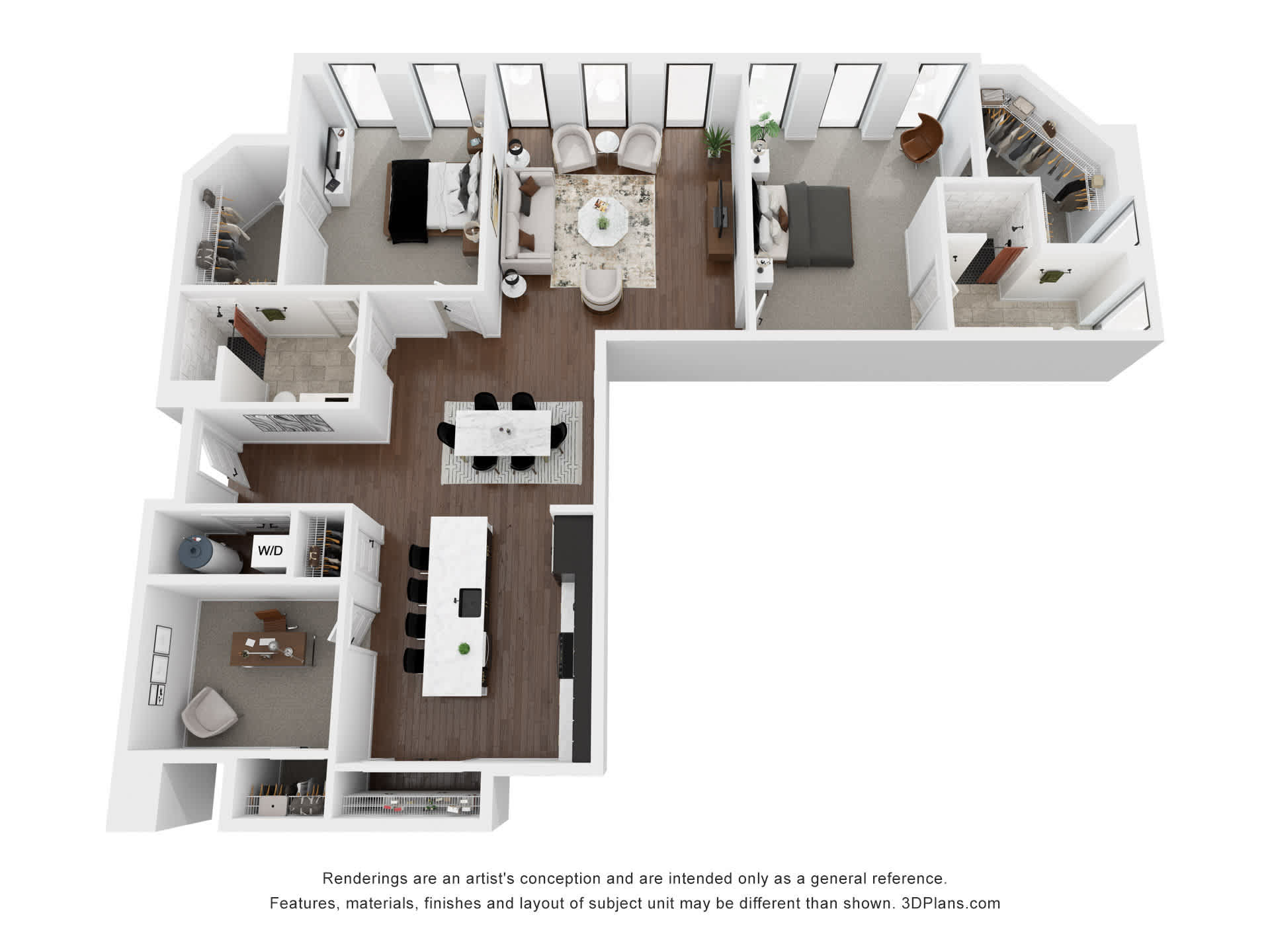 B9 + Den floor plan