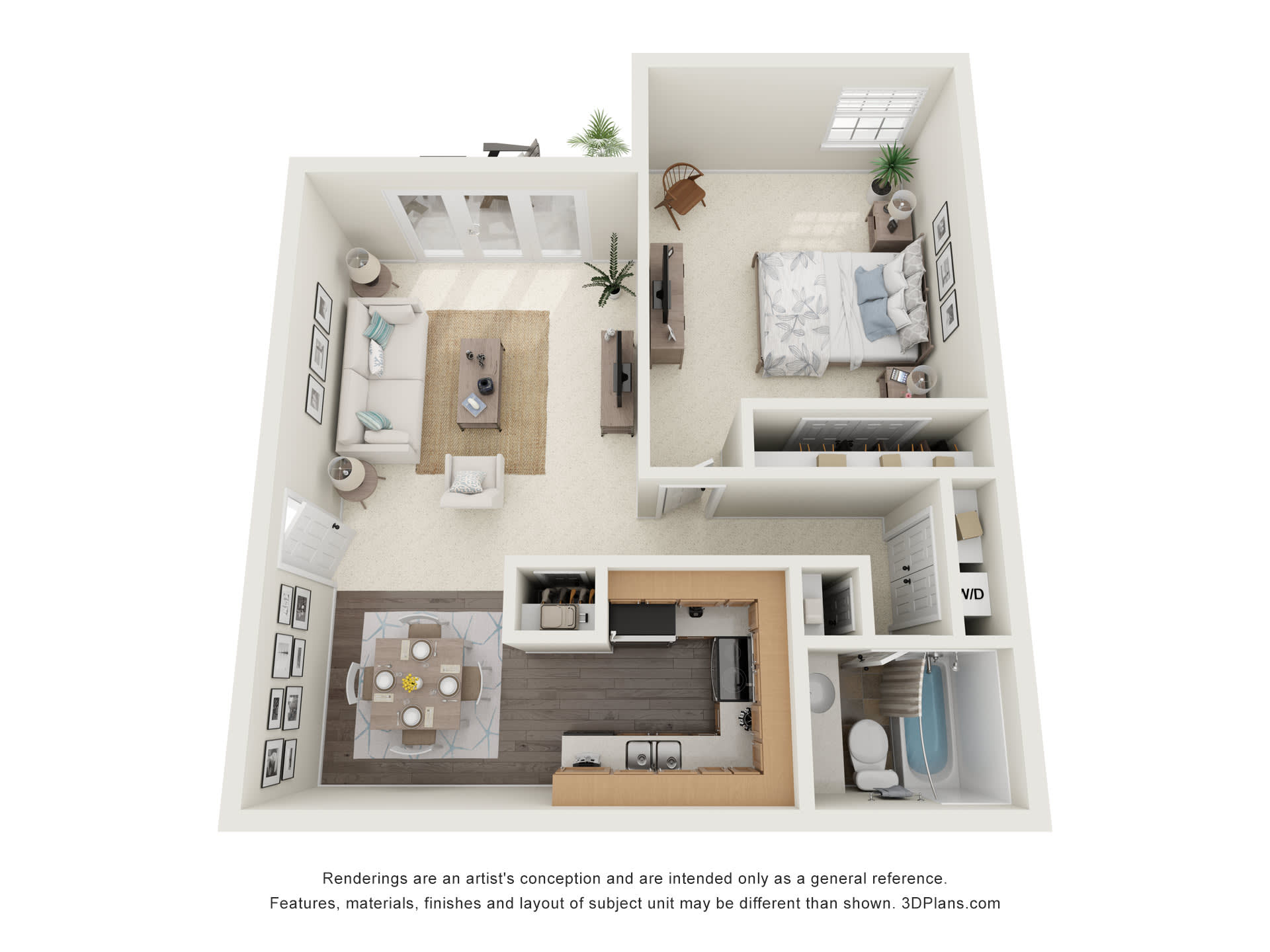 1 Bedroom floor plan