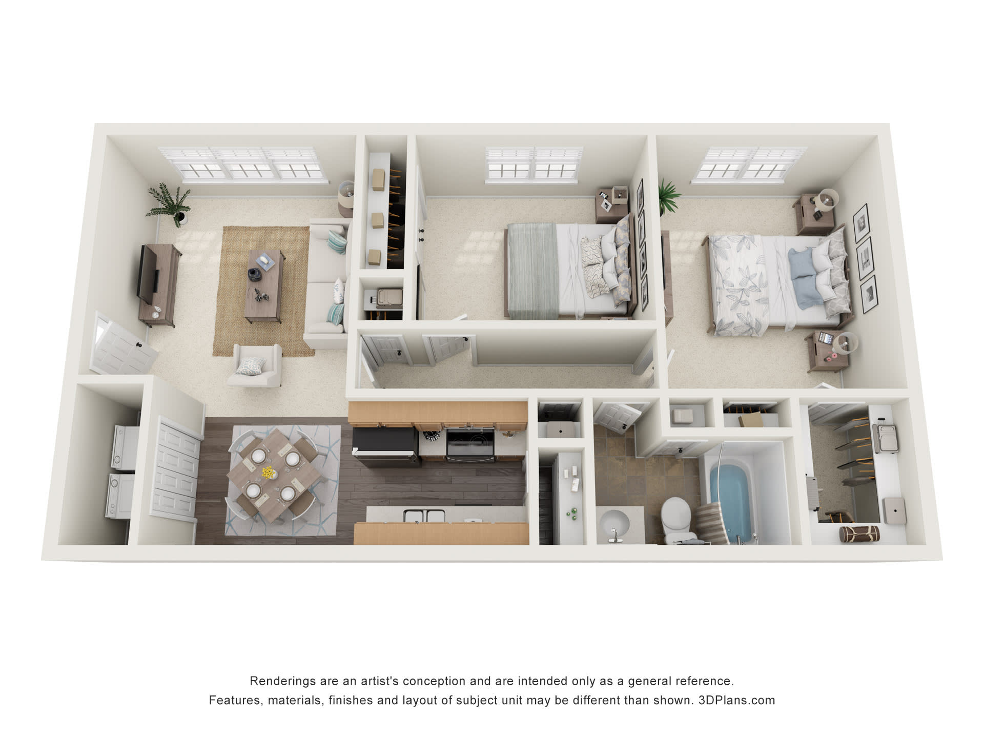 2 Bedroom floor plan