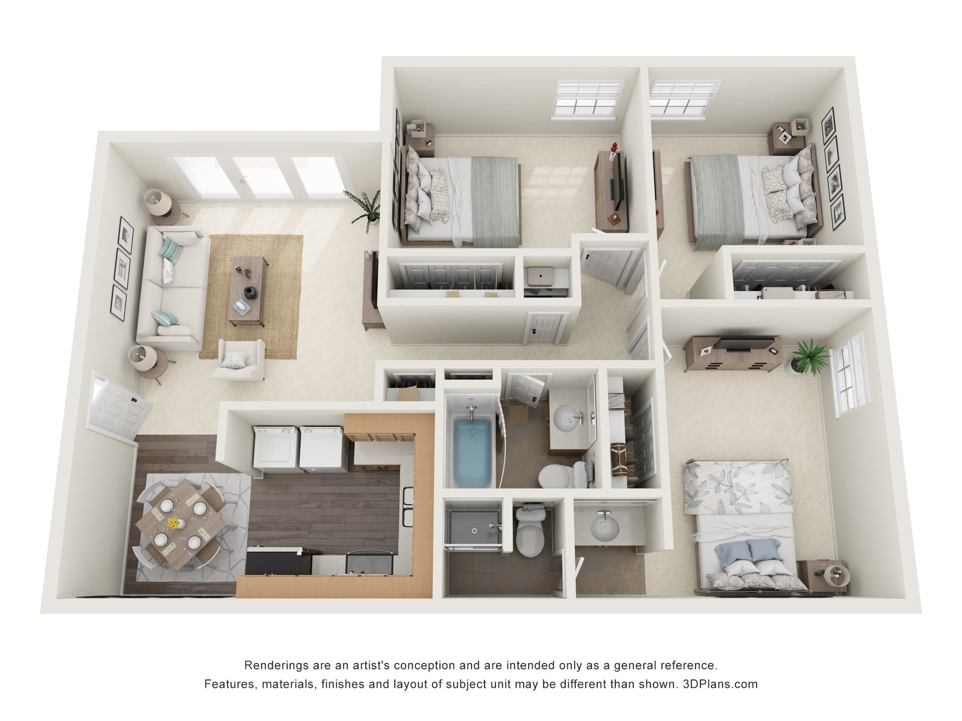 3 Bedroom floor plan
