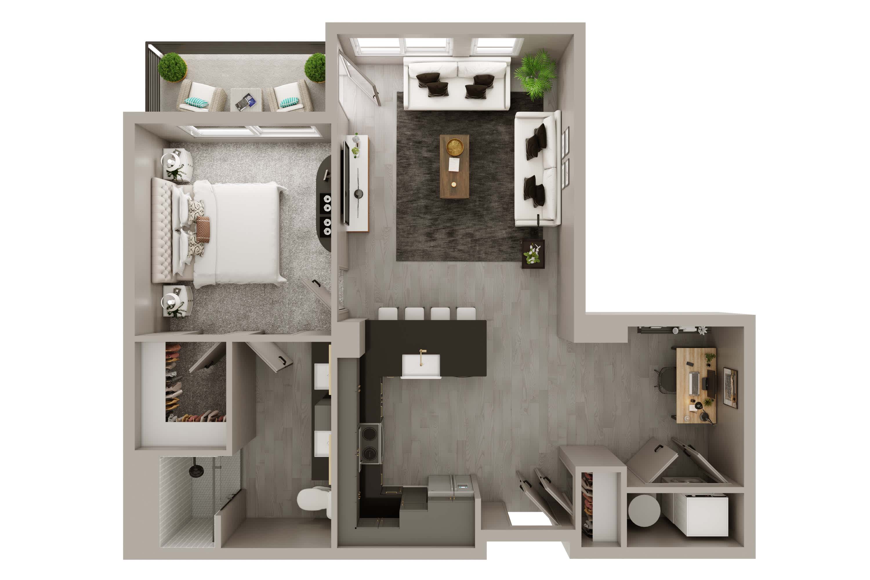 A4 + Den floor plan