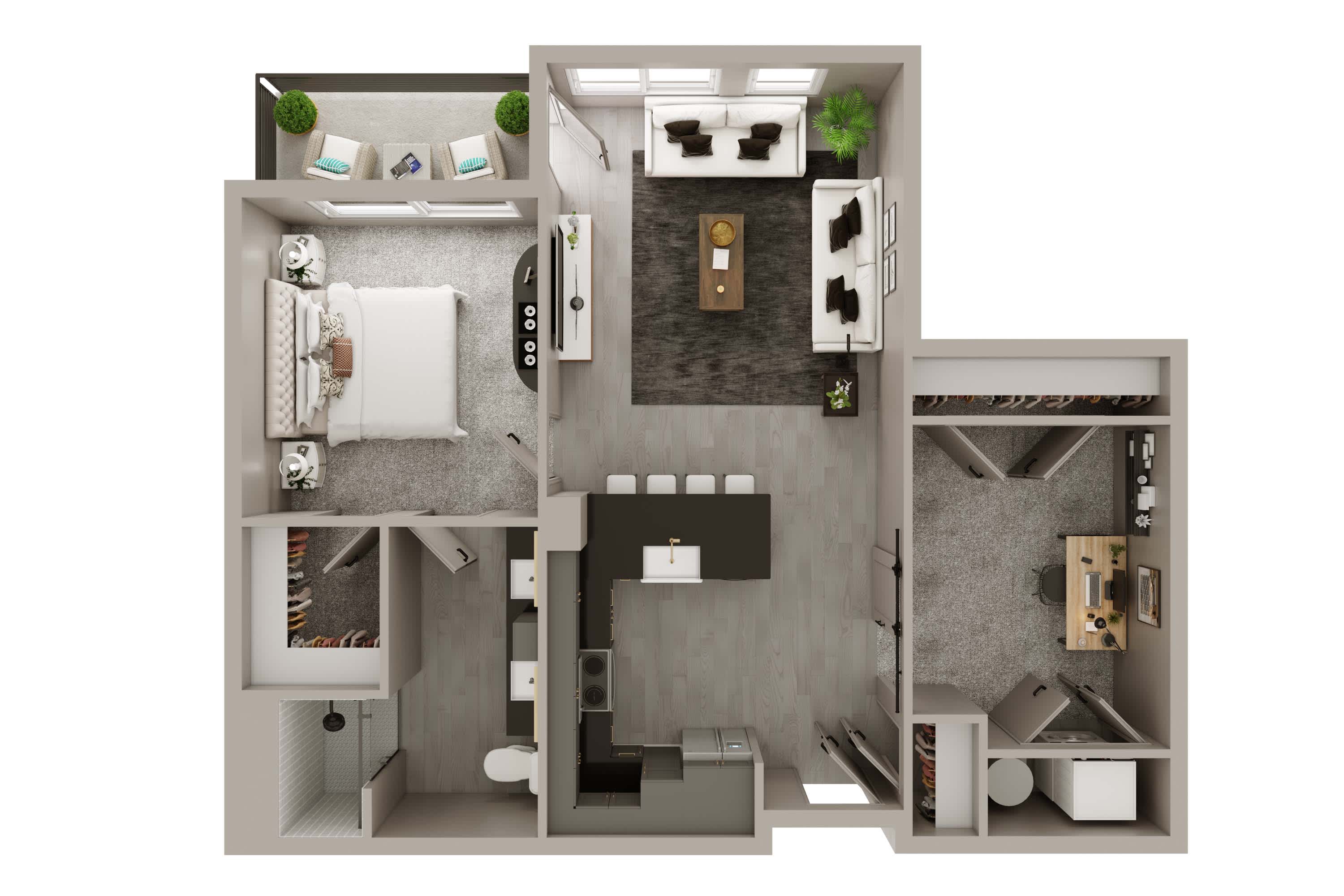 A5 + Den floor plan