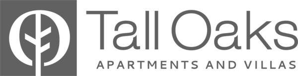 The image is a logo for Tall Oaks Apartments and Villas.