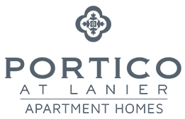 A logo for "Portico at Lanier Apartment Homes" is displayed.