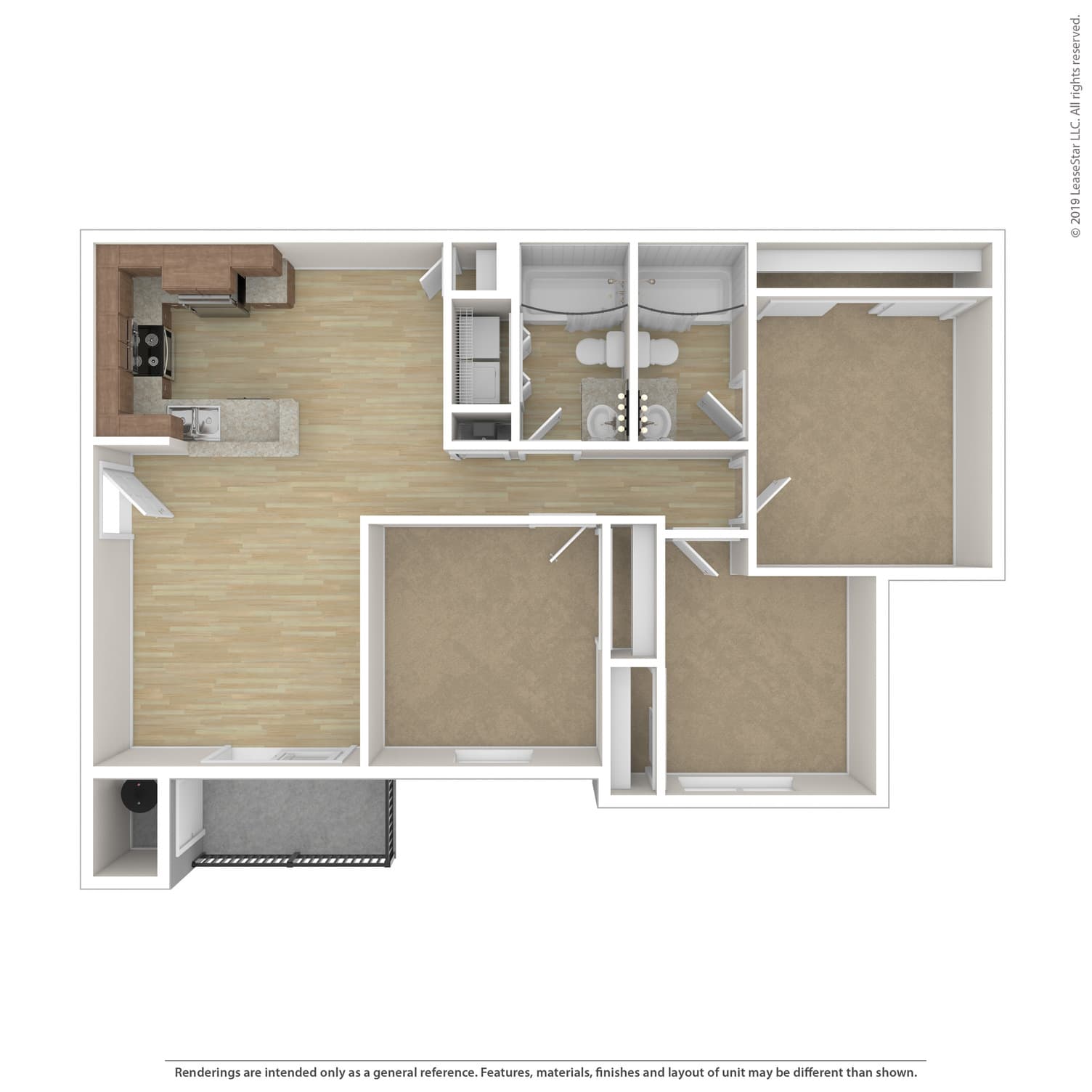 Palmetto w/ Patio or Balcony 60% floor plan