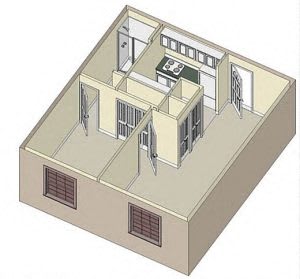 One Bedroom Phase I floor plan