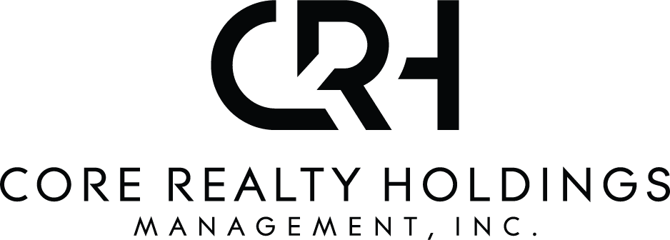 Core Realty Holdings Management, Inc. logo on a green background.