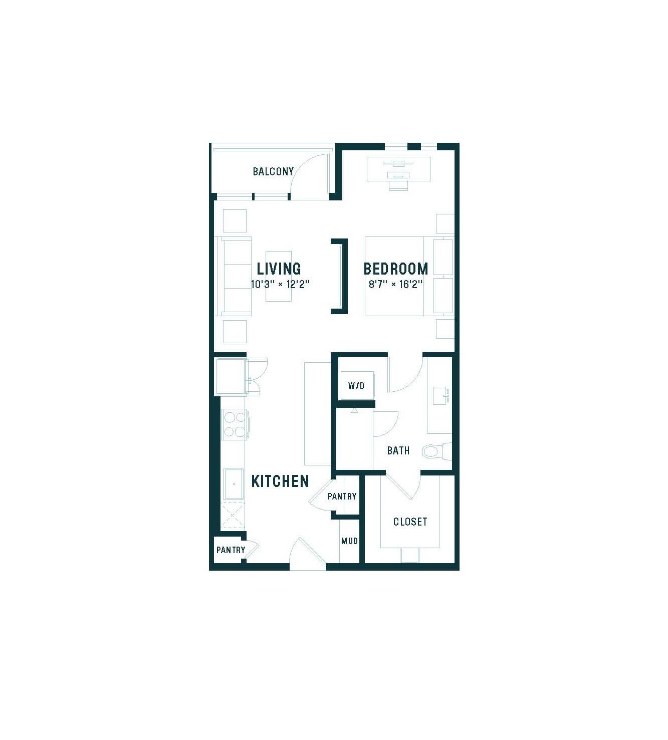 Studio Flex floor plan