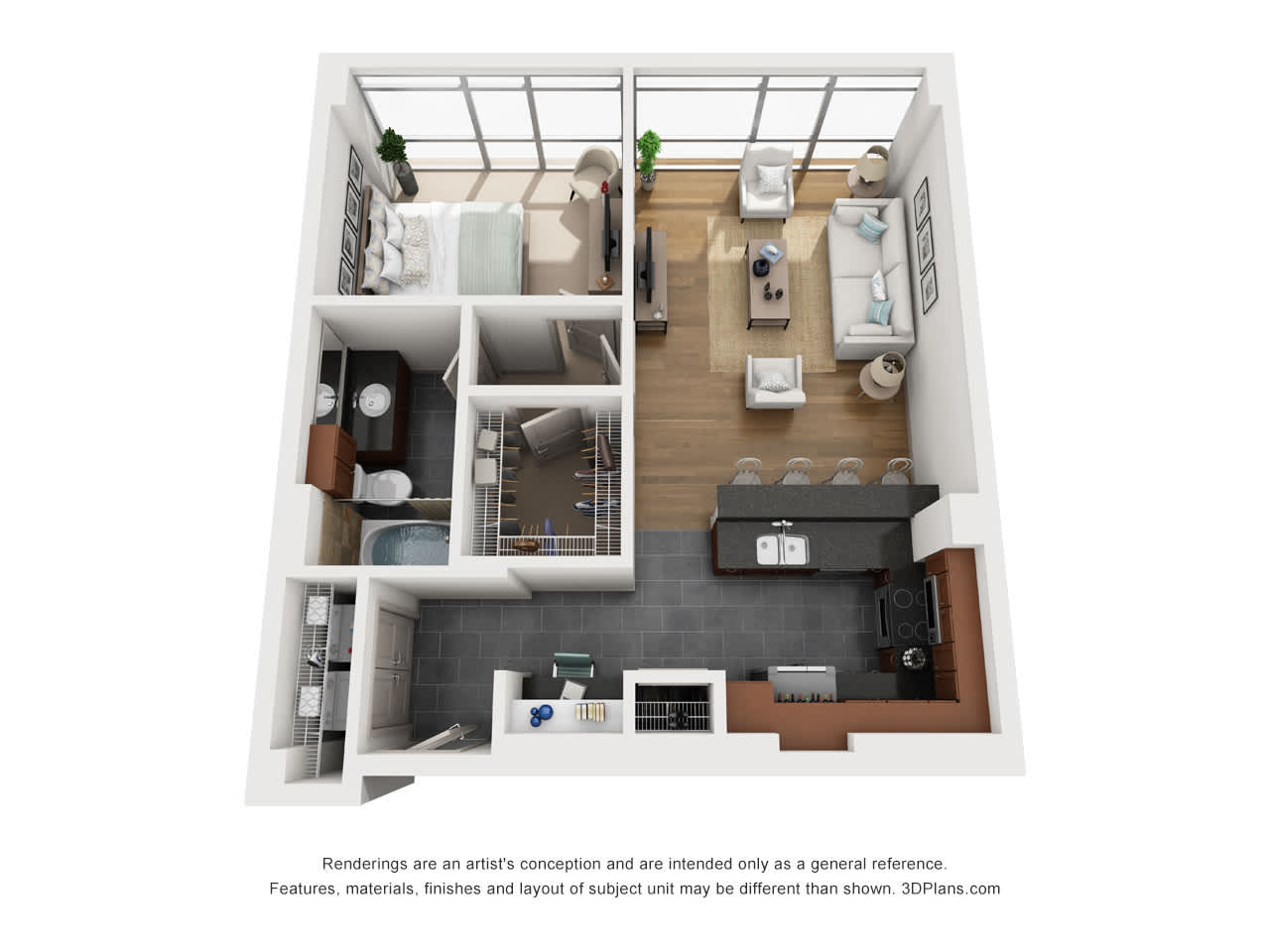 A1K floor plan