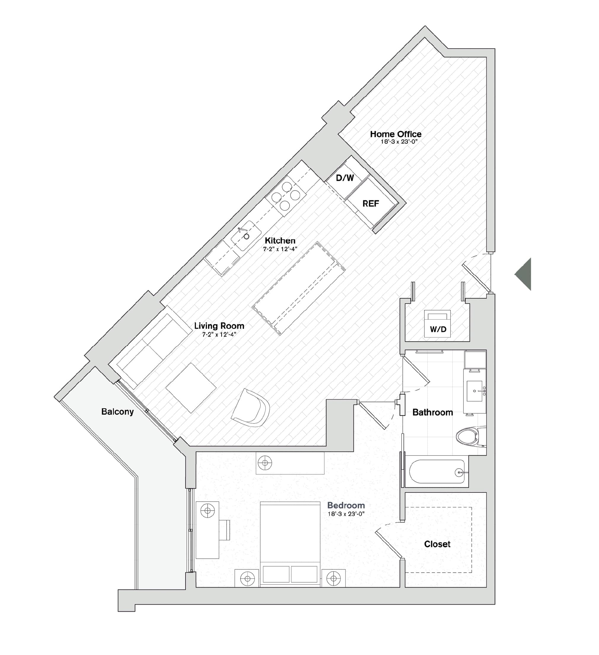 A3 Plus Den floor plan