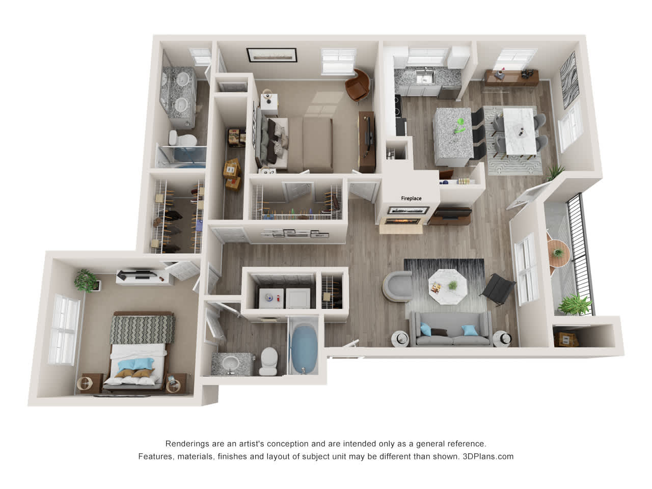 The Live Oak with Garage floor plan