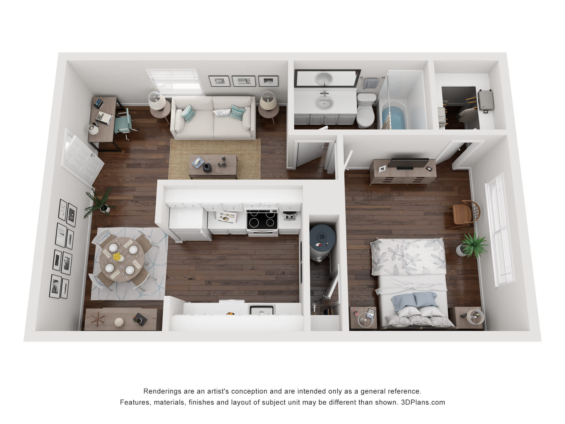 Vol 7 - 1 Bedroom 1 Bathroom floor plan