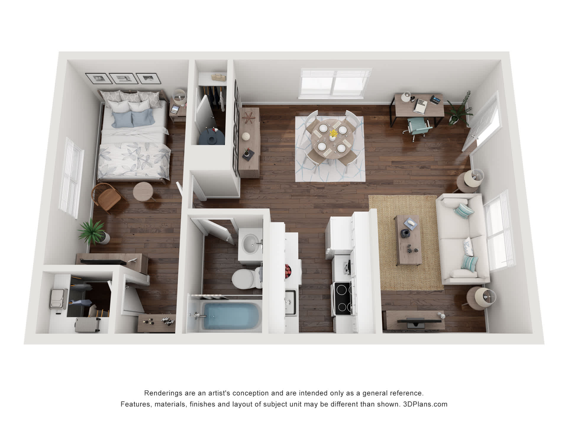 Vol 8 - 1 Bedroom 1 Bathroom floor plan