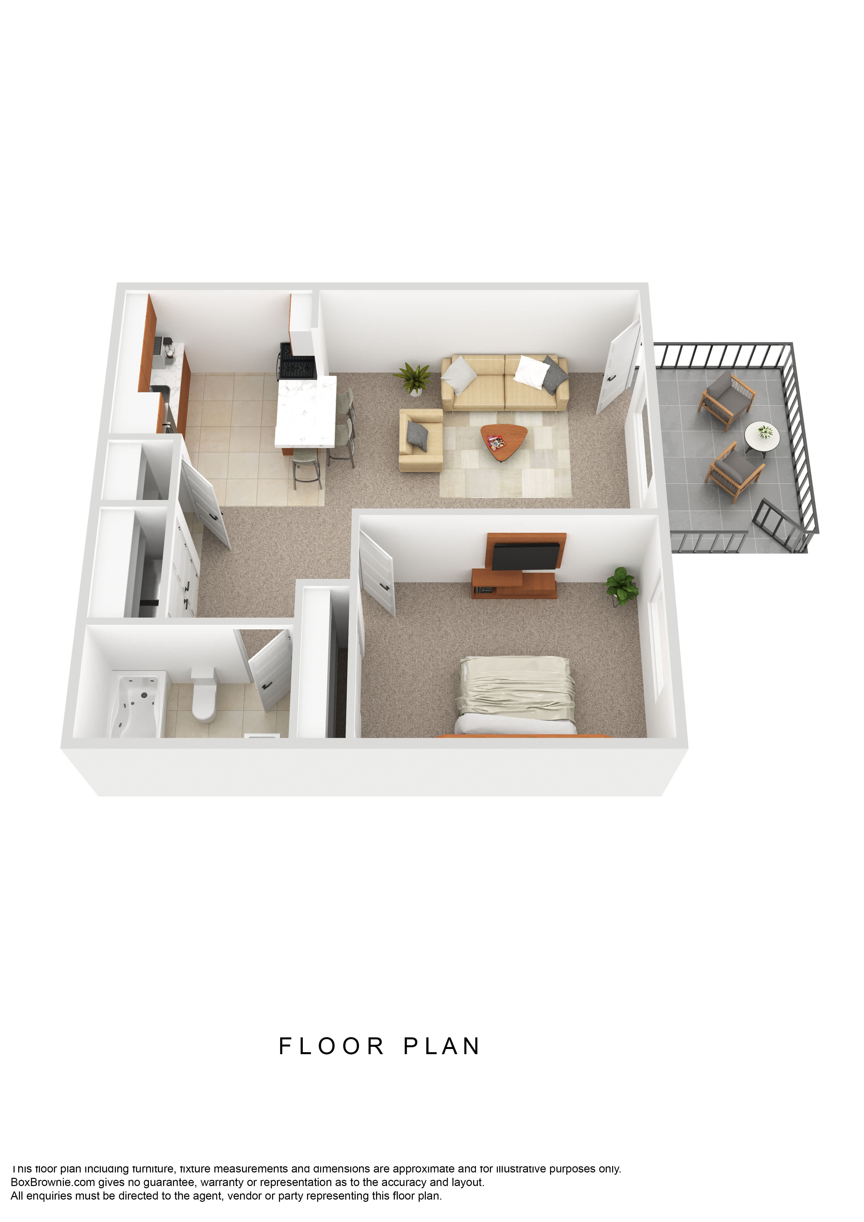 1x1 floor plan